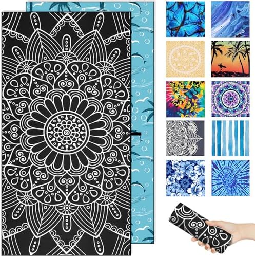 Margelife Sand Proof Microfiber Beach Towel for Adults