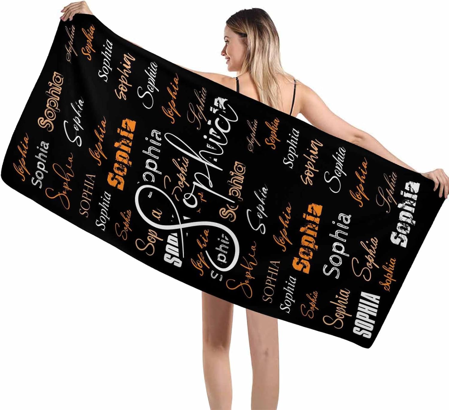 Artsadd Personalized Beach Towel for Kids with Name