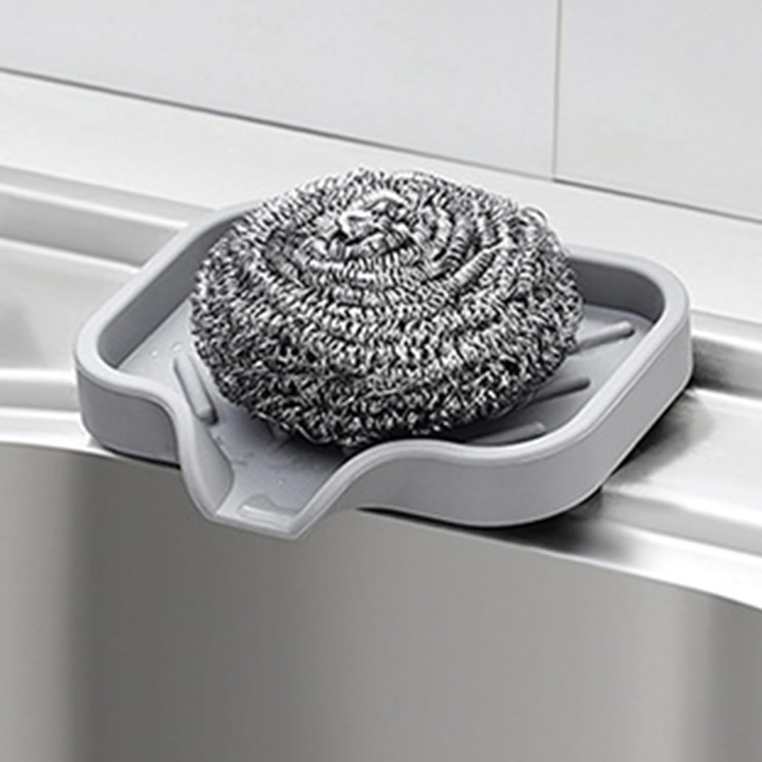 Durable Silicone Soap Dish with Drain Spout