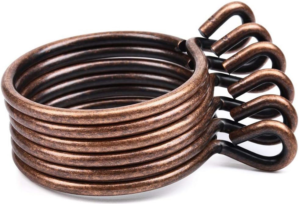 Curtain Rings with Eyelet - Set of 28 Coffee