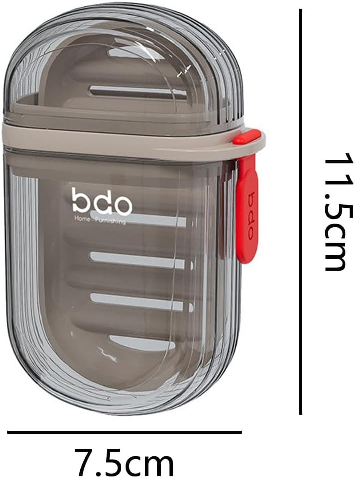 Travel Soap Dish with Leakproof Lid and Drainage 1
