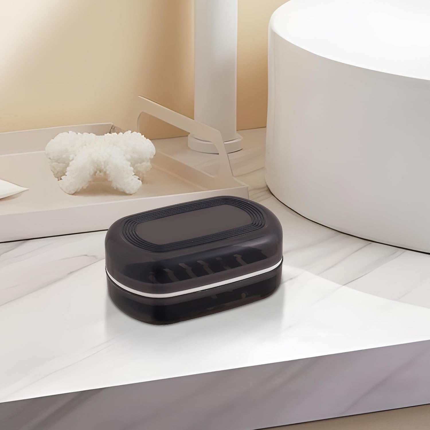 1PC Leakproof Soap Holder for Travel Portable with Lid and Drainage