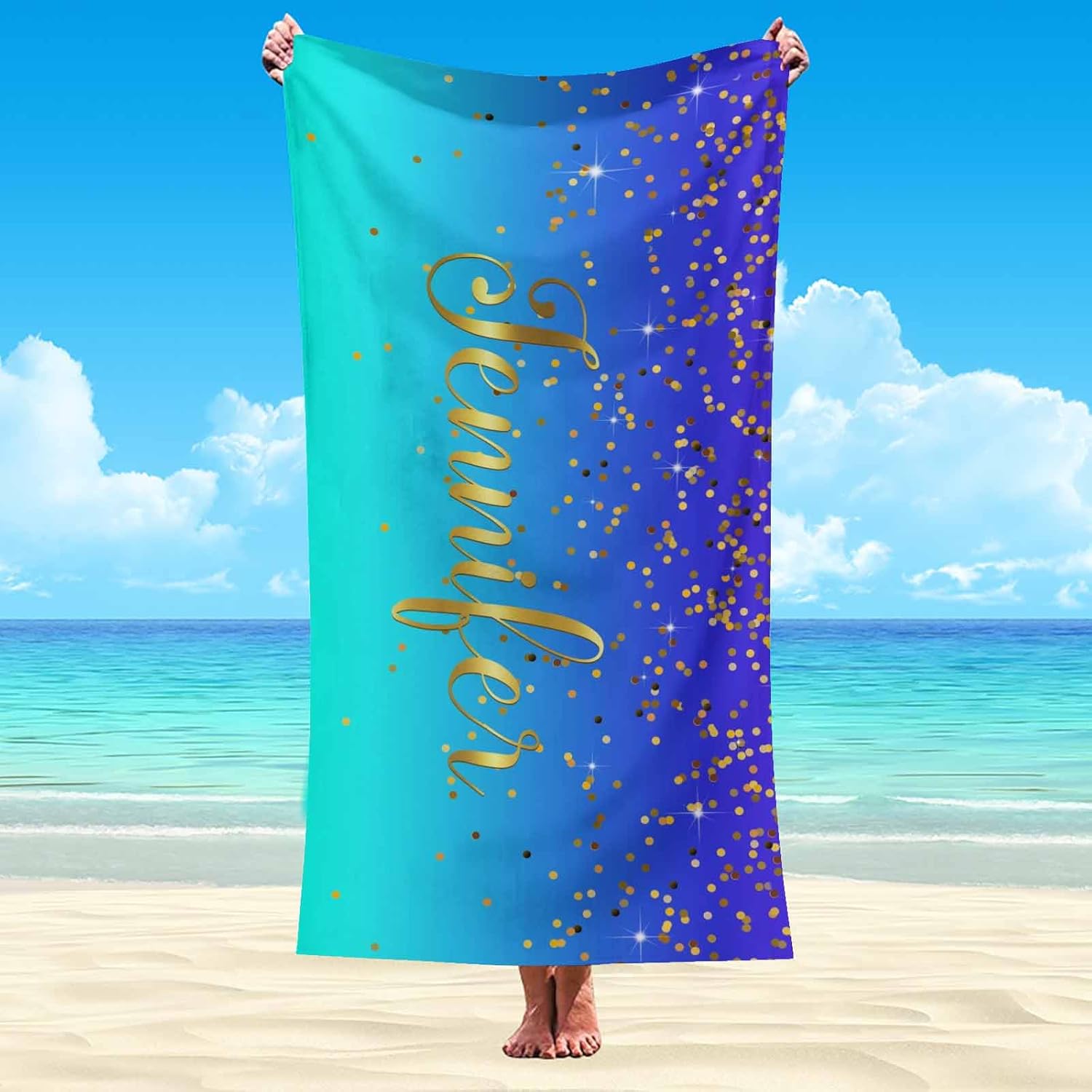 Artsadd Personalized Beach Towel with Name 1