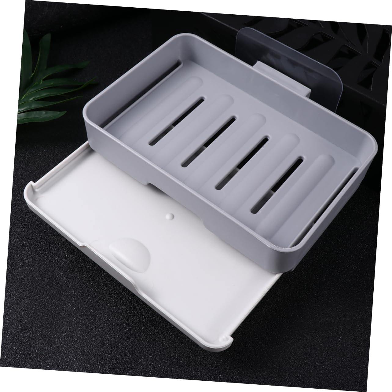 Wall-Mounted Soap Dish Draining Holder for Bathroom Kitchen