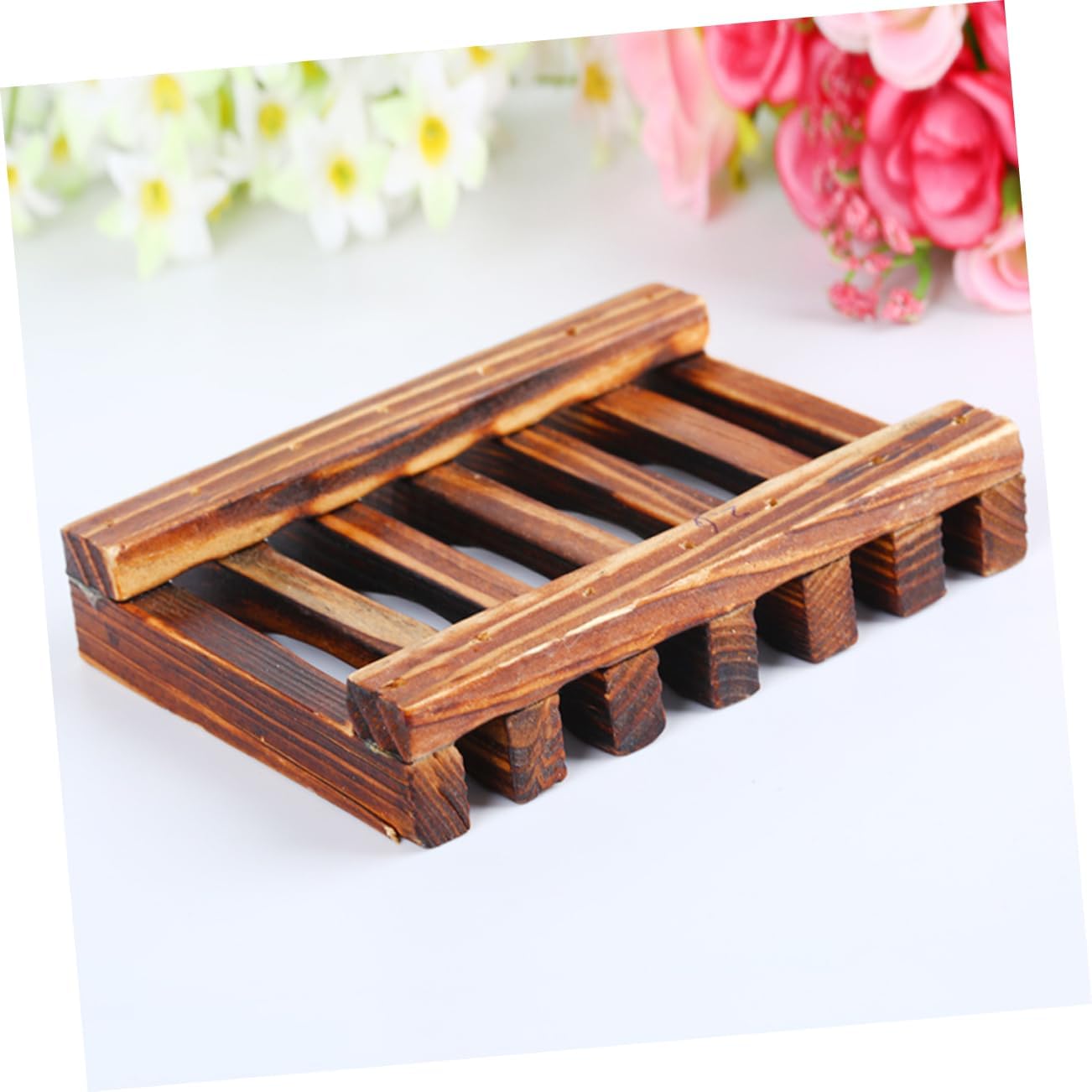 Alipis Carbonized Soap Dish Holder for Kitchen Bathroom