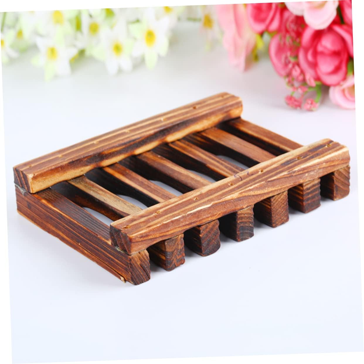 Stylish Wooden Soap Holder for Bathroom and Kitchen