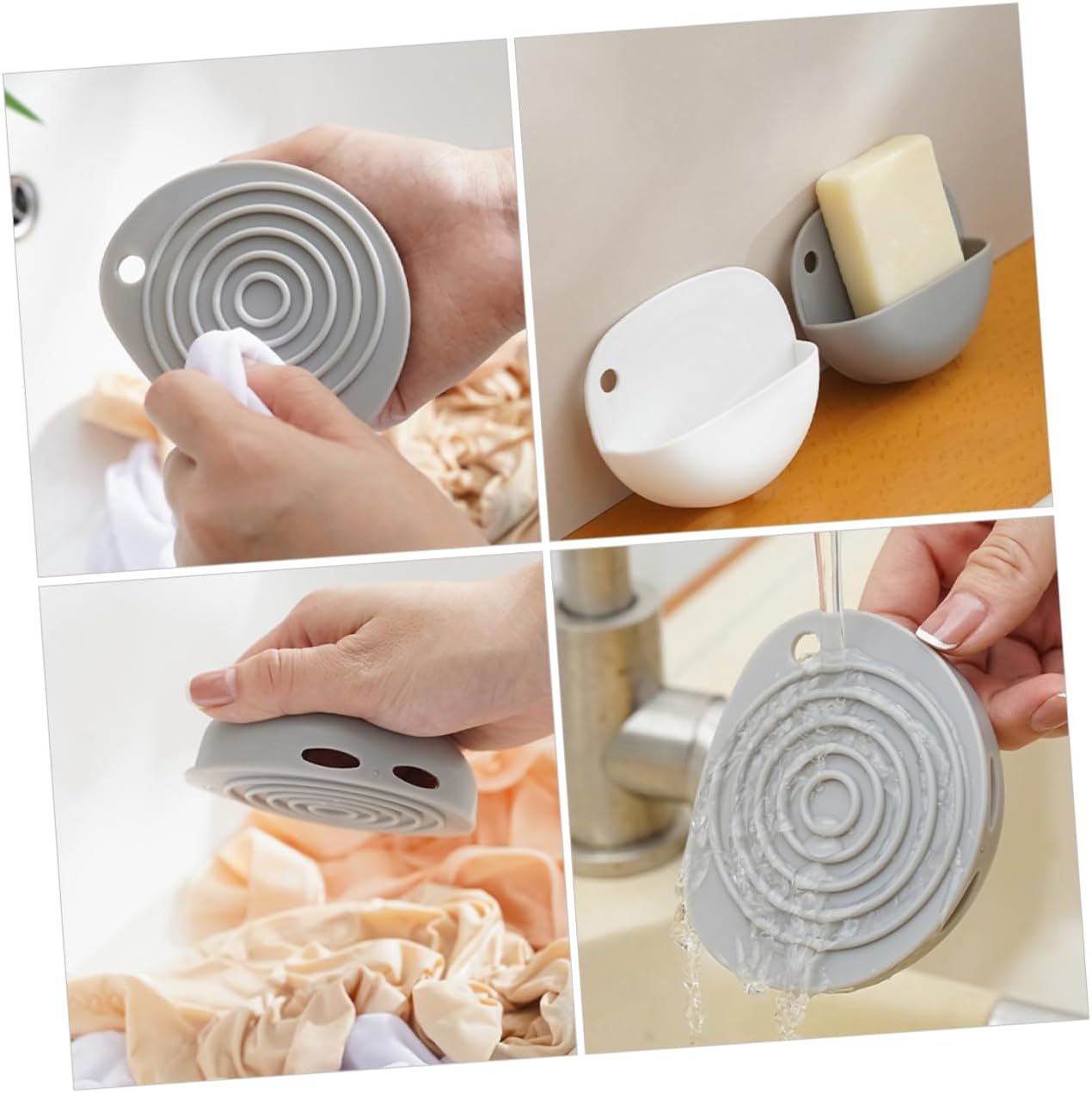 HOOTNEE Compact Wall Soap Holder for Bathroom and Kitchen