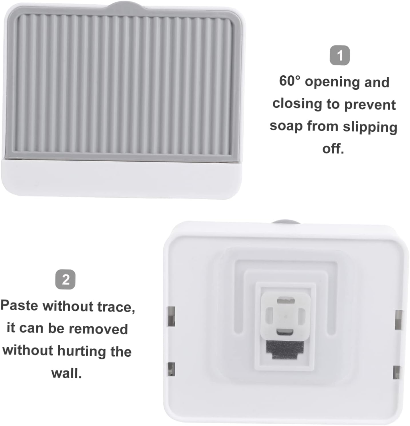 Luxshiny Wall-Mounted Soap Dish Grey