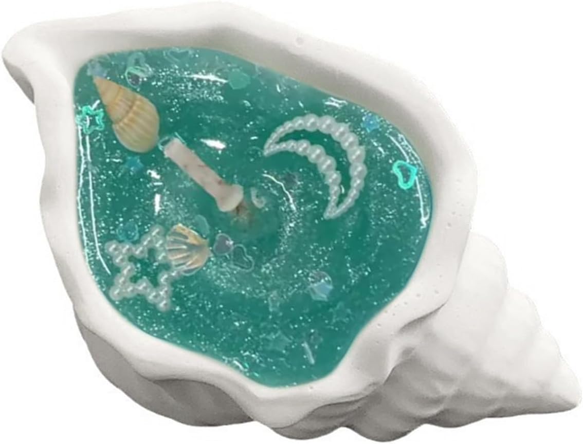 Niaviben Aquamarine Starry Pearl Jelly Candle