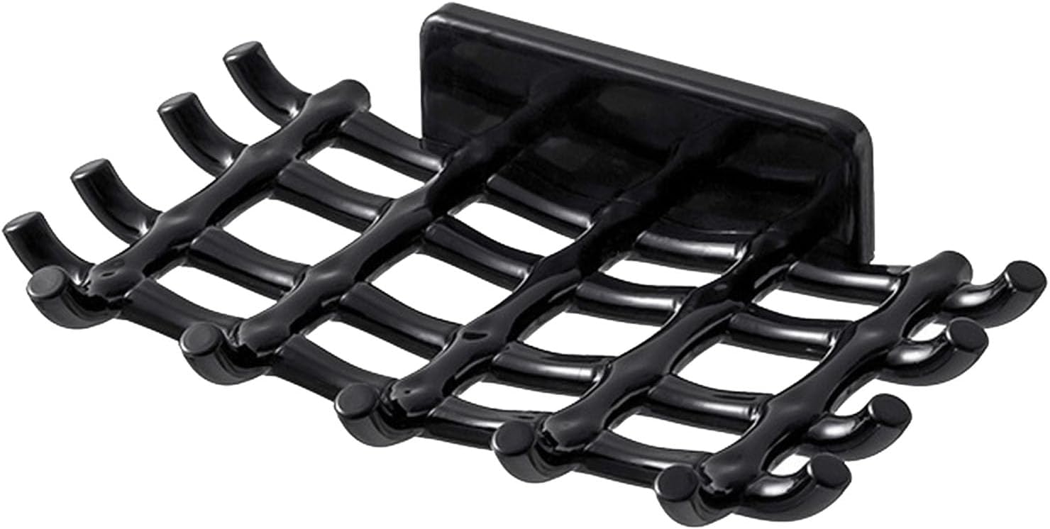 Annewi Soap Holder with Rattan Style Black