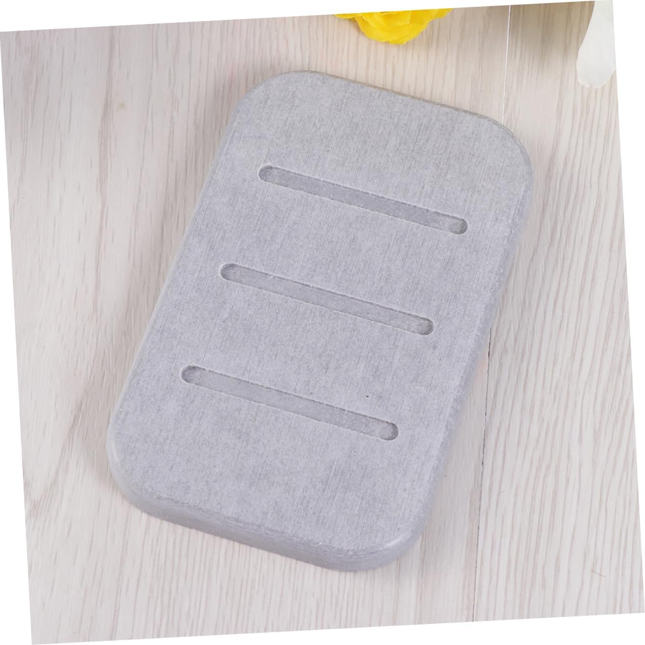 PRETYZOOM Non-Slip Diatomite Soap Dish Grey