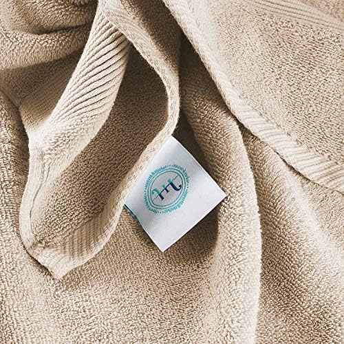 Hearth Harbor Beige Cream Bath Towel Set of 6