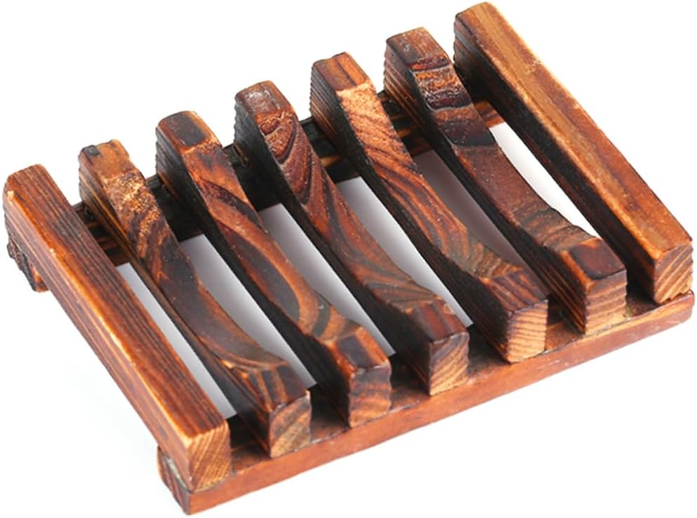 PRETYZOOM Bamboo Soap Stand for Shower Bathroom Kitchen