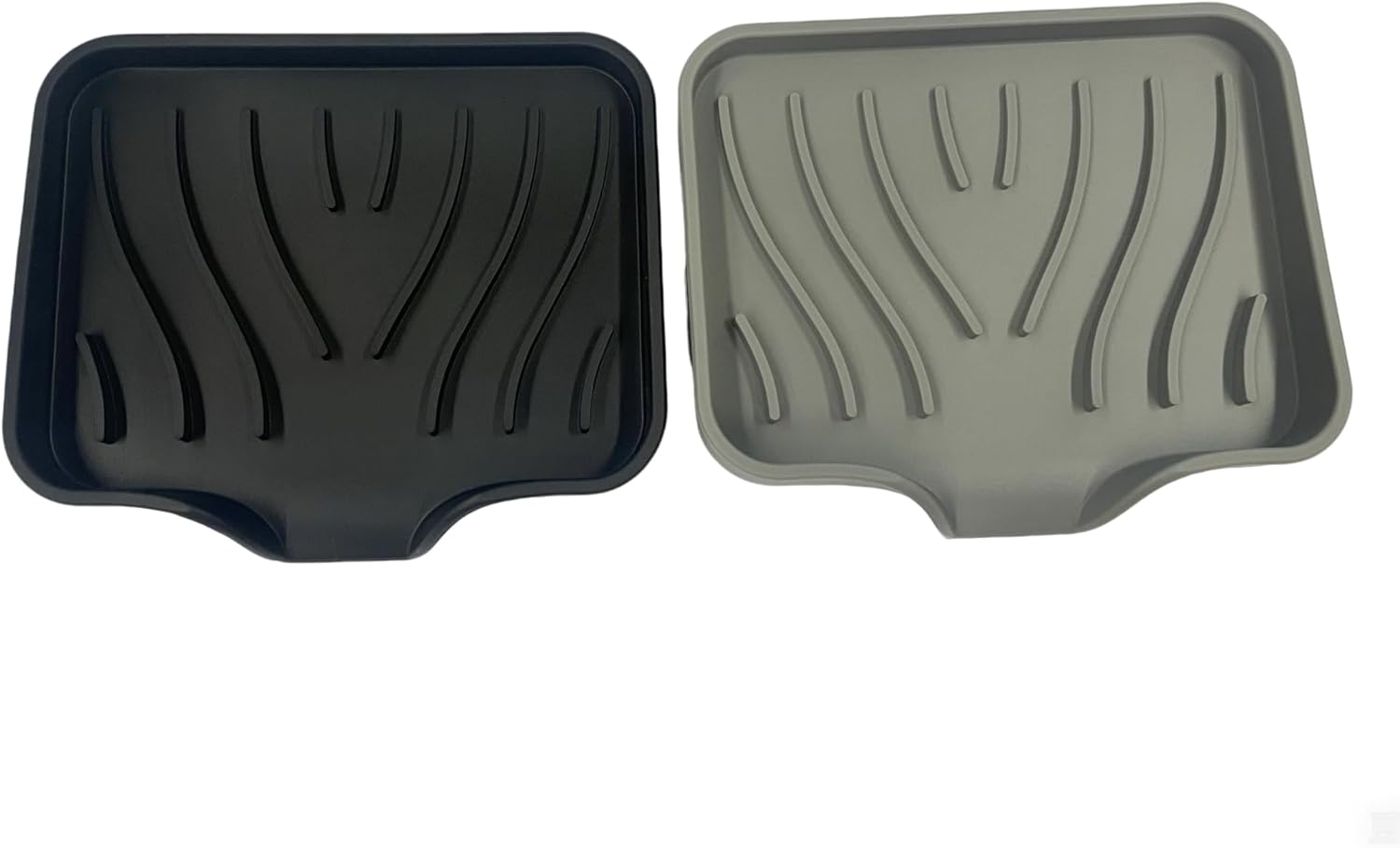 Silicone Soap Dishes 2 PCS with Drain Spout