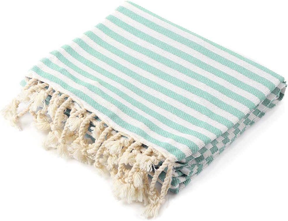 Fringe Home Turkish Towel - 100 Cotton Lime 1