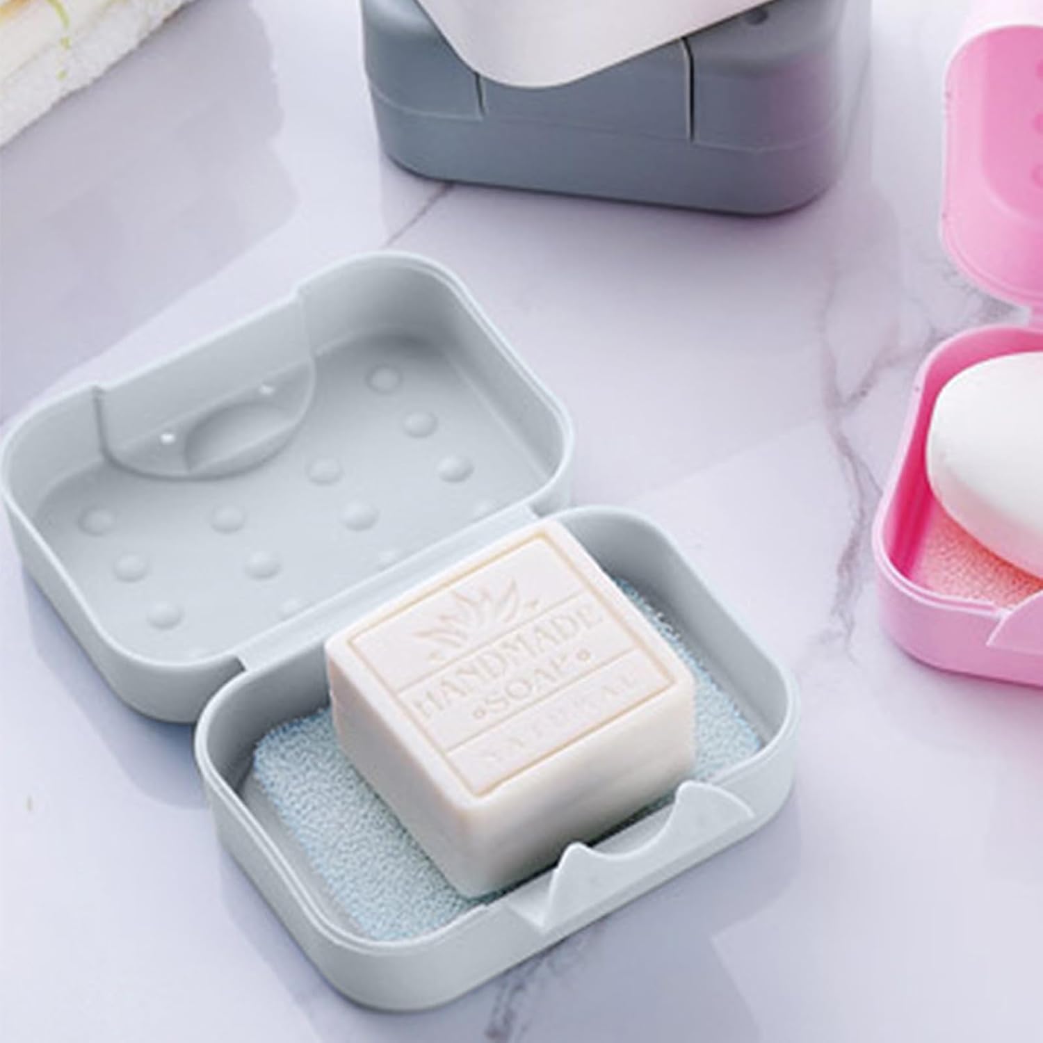 Leakproof Travel Soap Case with Drainage and Lid