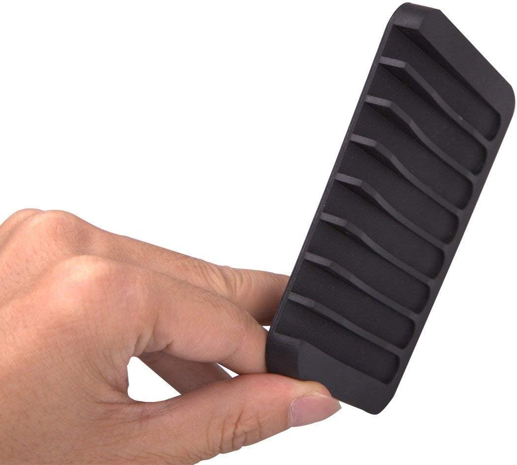 Flexible Silicone Soap Dish with Drainage - Black