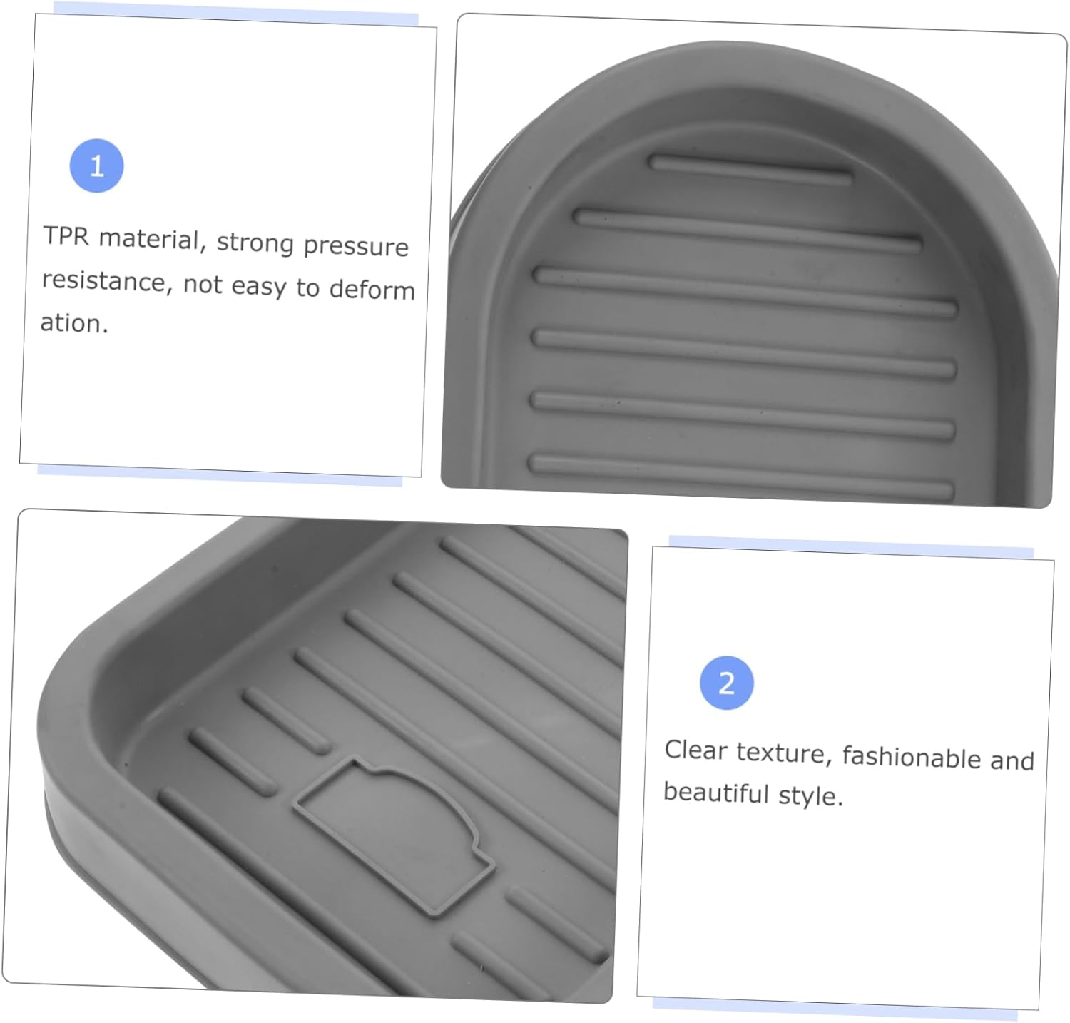 Alipis Drain Box Storage Mat for Sink TPR Soap Dish Holder