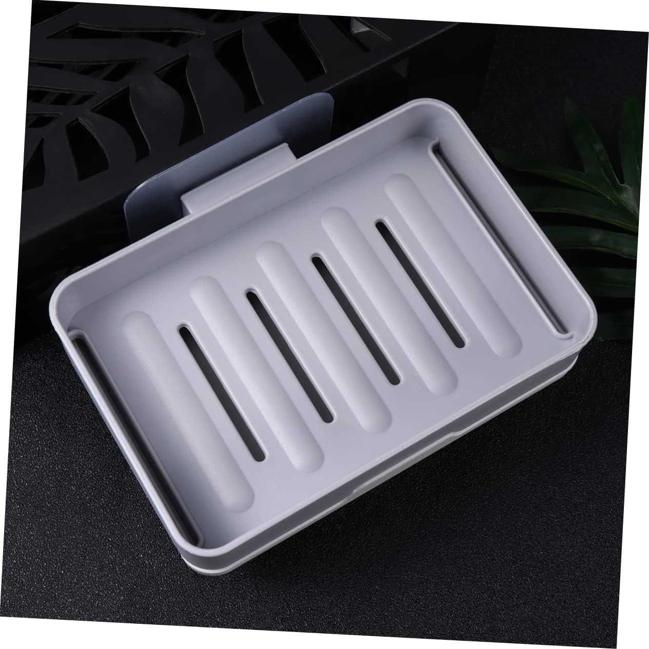 Wall-Mounted Soap Holder Dark Grey Single Layer