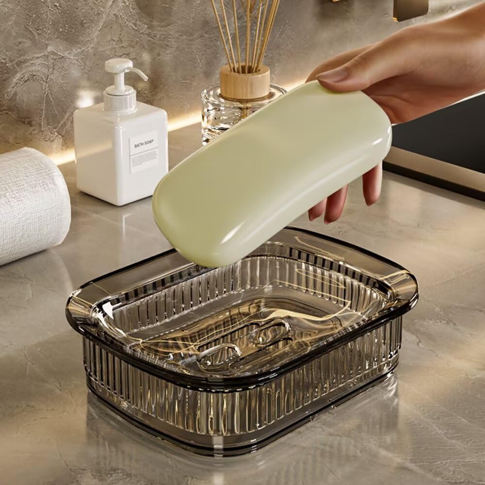 FABEILAI Suction Soap Holder Gray