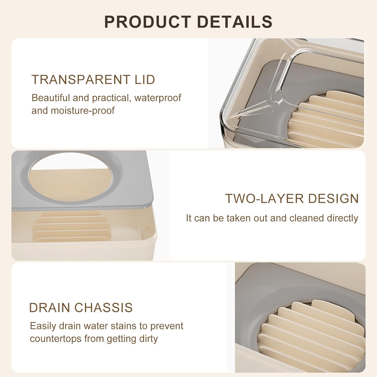 TNNOKL Creative PET Soap Holder for Bathroom and Travel