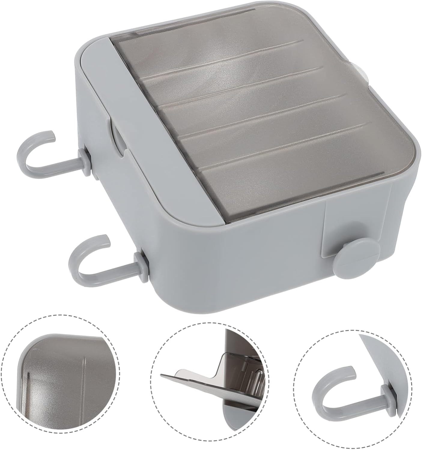 Zerodeko 2 Hooks Wall-Mounted Soap Dish 1