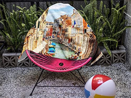 Large Microfiber Beach Towel with Italy Venice II Design