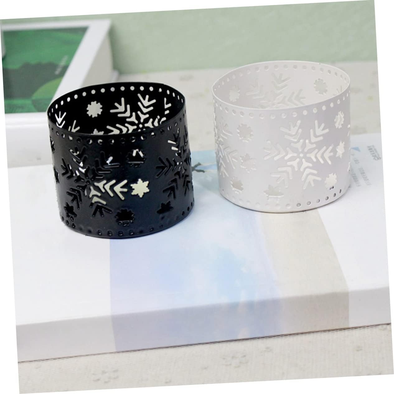 Iron Snowflake Candle Holder Christmas Decor