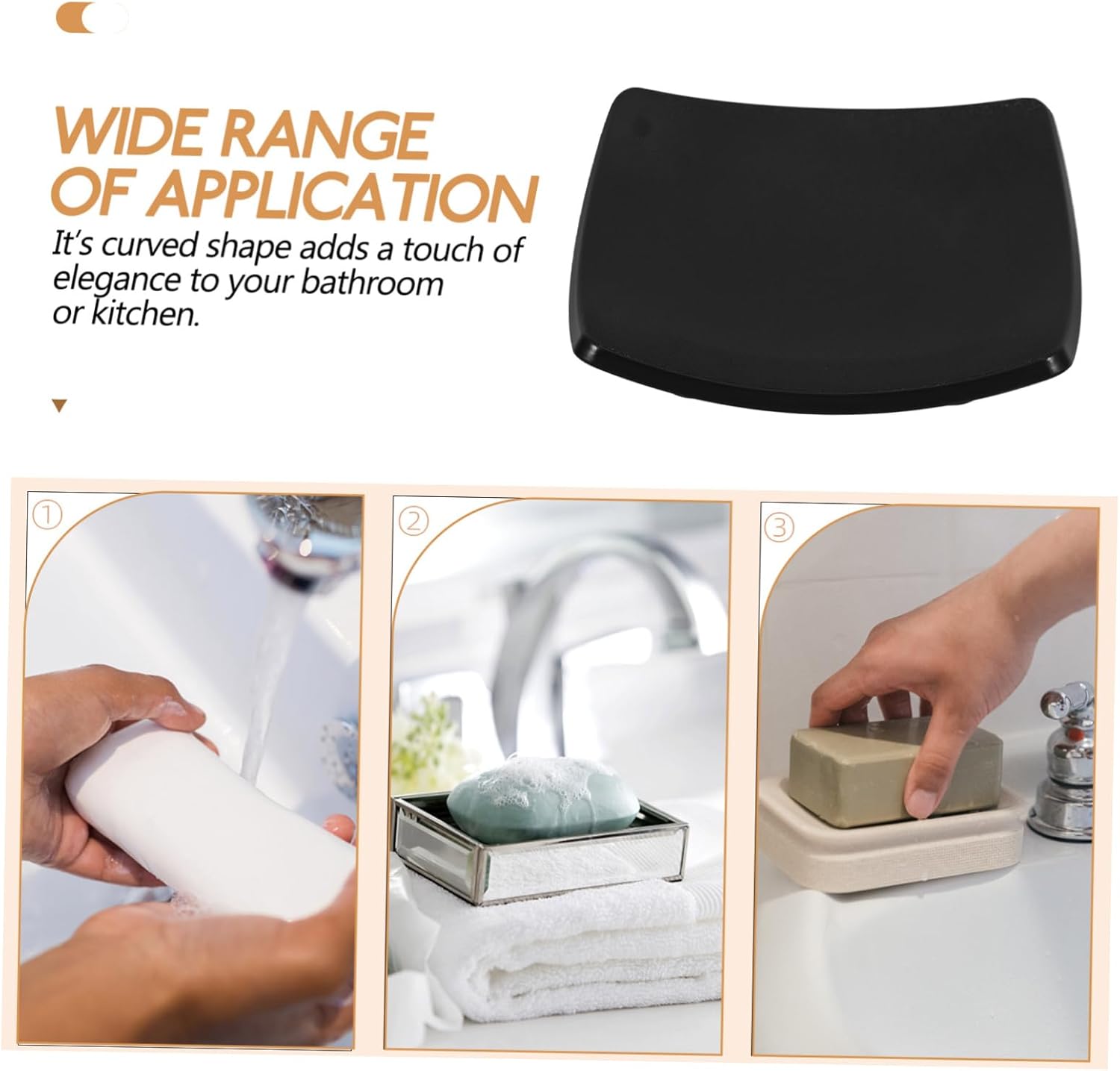 Cabilock Elegant Soap Holder Indoor Sturdy ABS Bathroom Dish