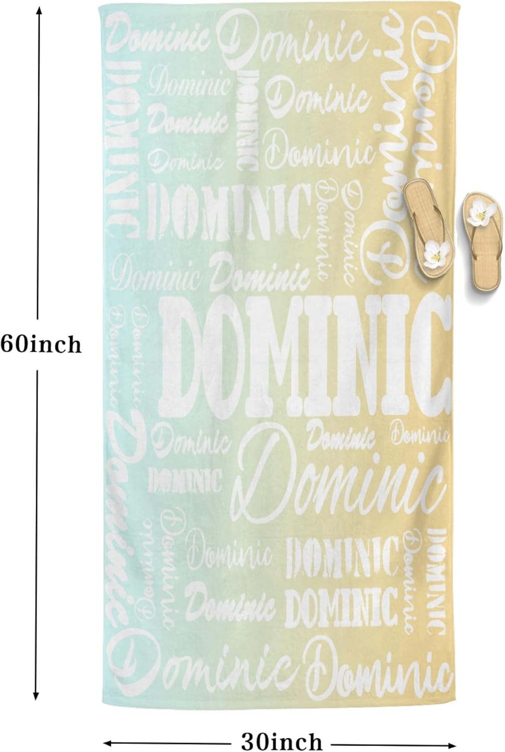 Custom Beach Towel with Name - Personalized for All Ages