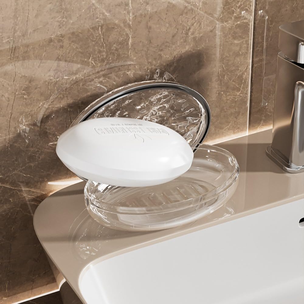 Durable Plastic Soap Box with Lid for Travel and Bathroom Use