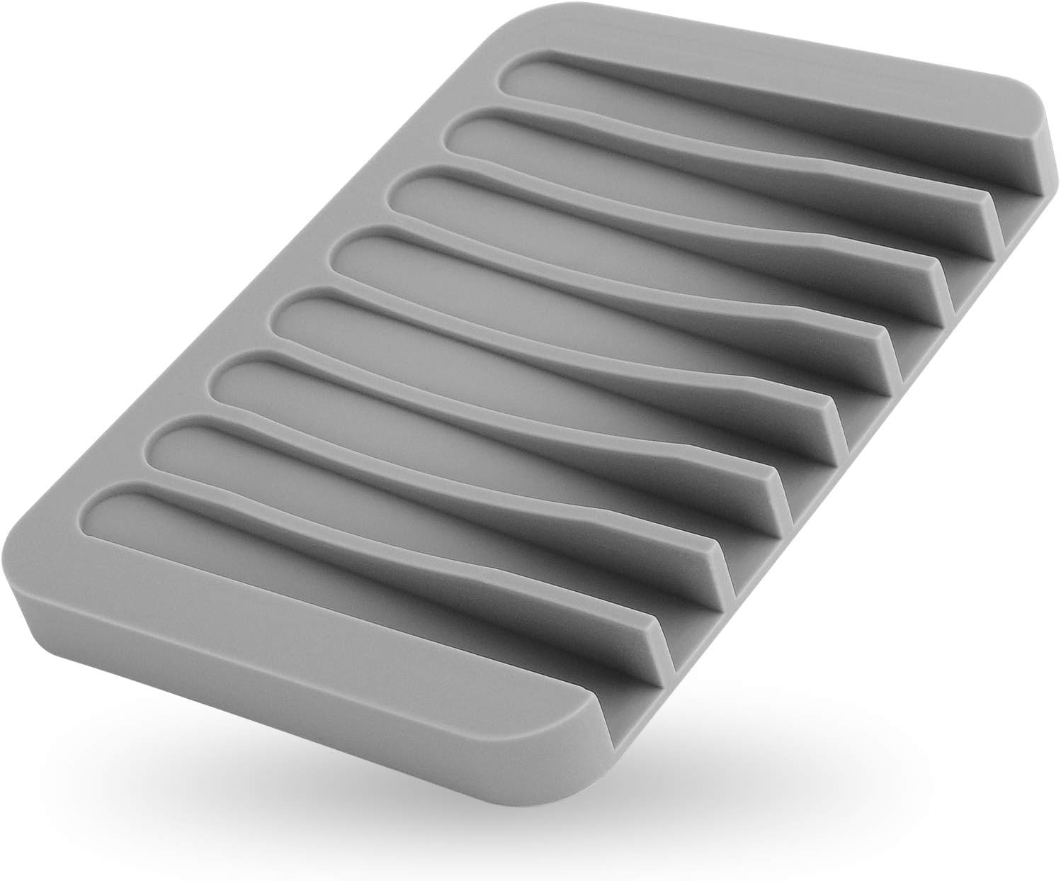 Anwenk Flexible Silicone Soap Dish - Grey 1Pack 1