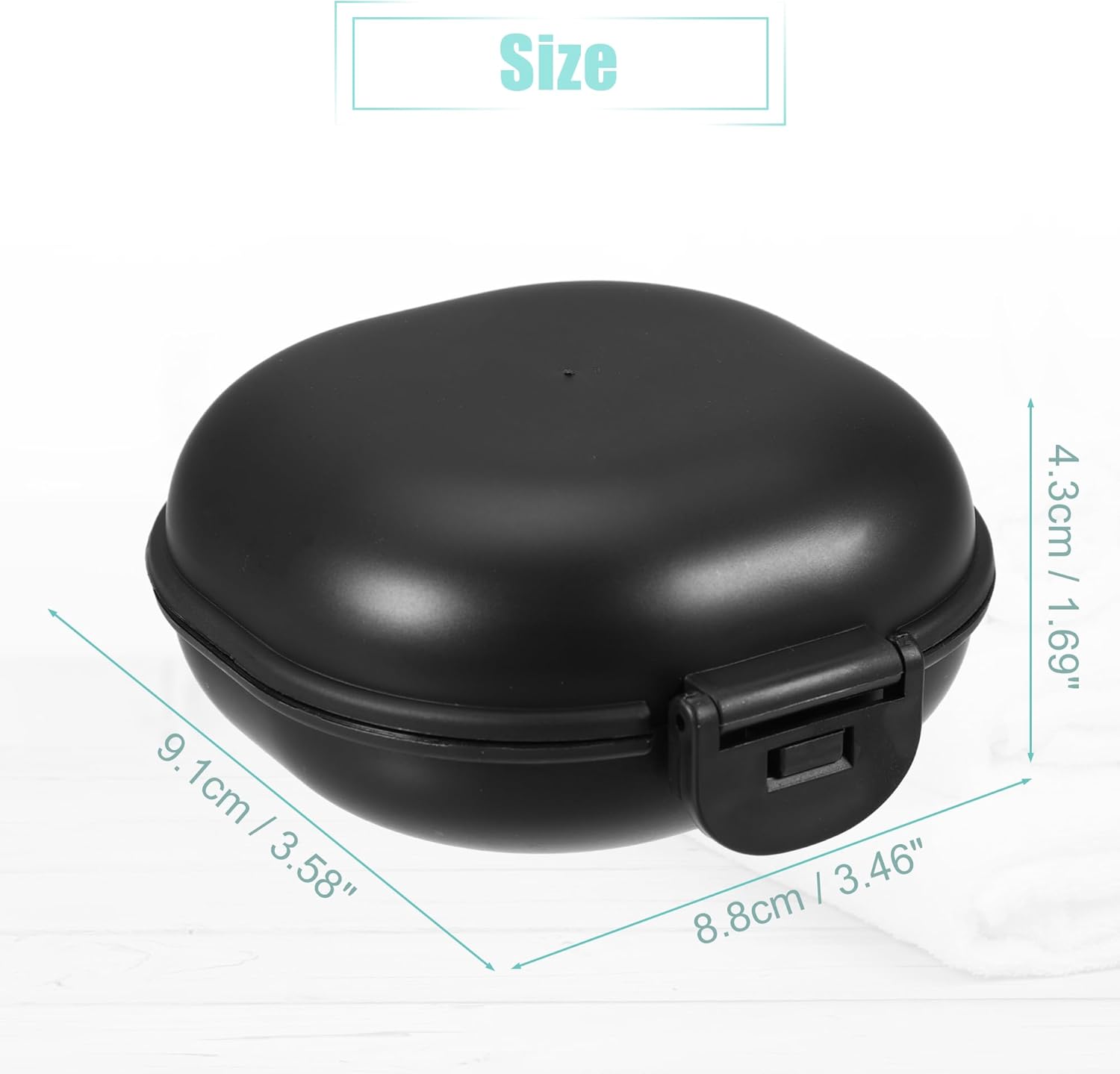 VOCOSTE Travel Soap Dish with Lock and Cover Black