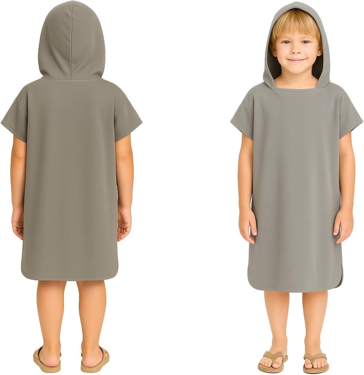 SOMERICE Changing Robe Surf Poncho - Light Gray Kids