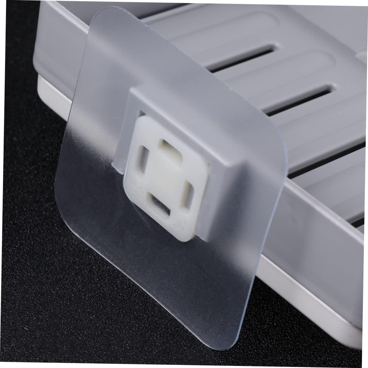 Wall-Mounted Soap Holder Dark Grey Single Layer