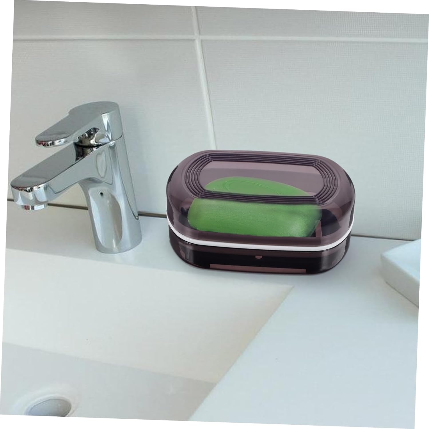 STOBAZA Leakproof Travel Soap Dish with Lid for Camping and Bathroom