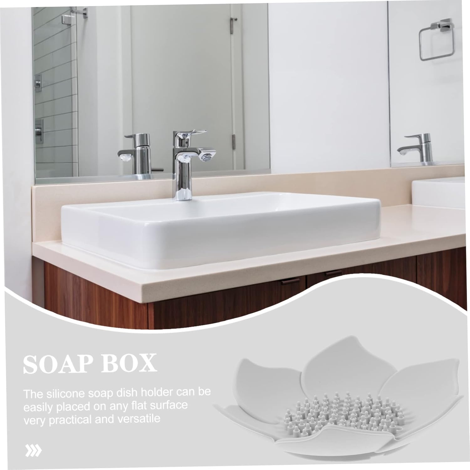 2Pcs Flower Shaped Soap Holder for Bathroom Kitchen 1