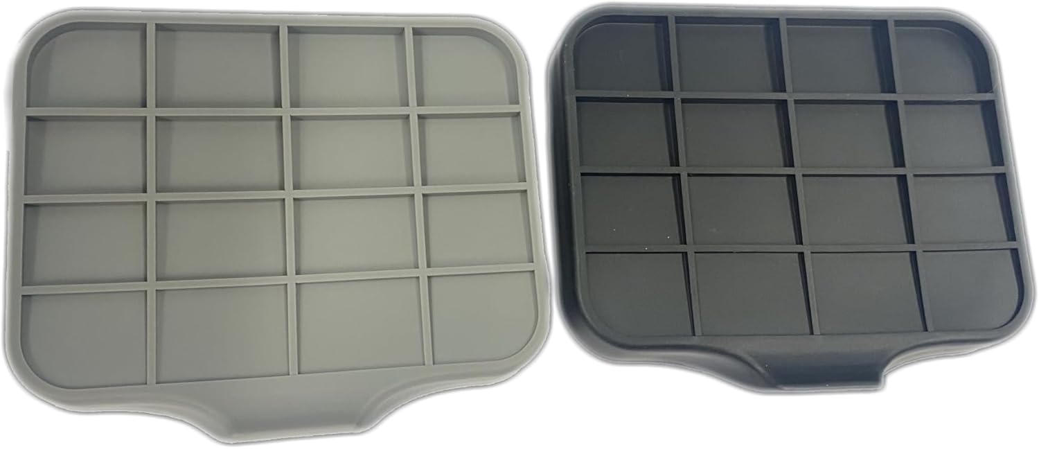 Silicone Soap Dishes 2 PCS with Drain Spout