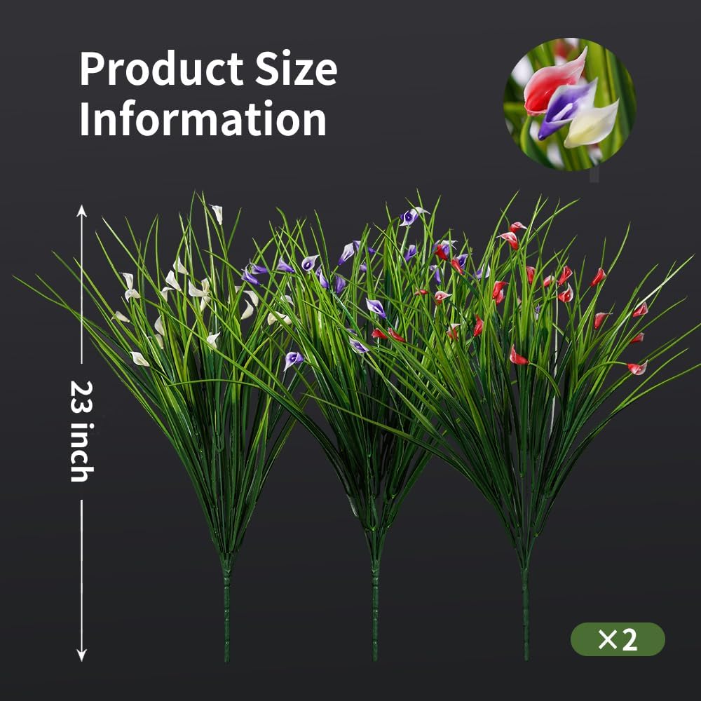MelorcaGuilla 3PCS 23 Artificial Grass for Garden Dcor