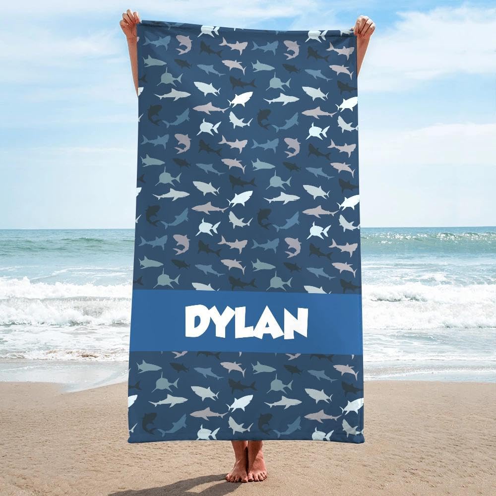 Whale Shark Beach Towel for Kids - Personalized