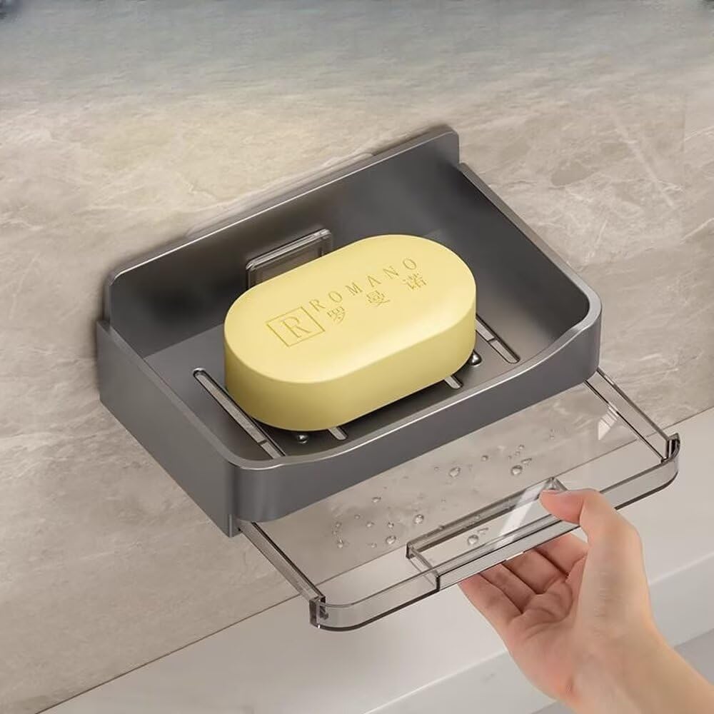 FABEILAI Suction Soap Dish Holder for Shower Bathroom Kitchen