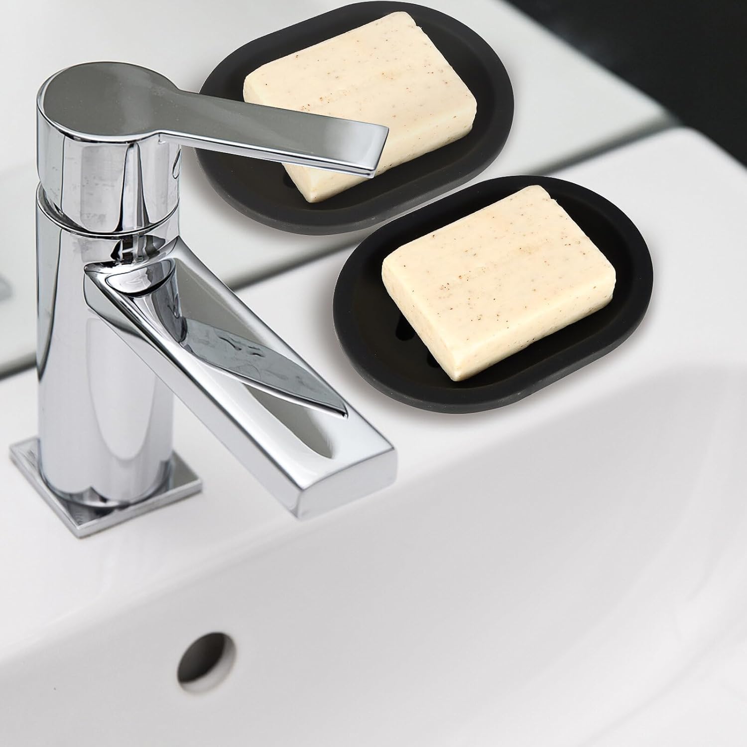 Topsky 4pcs Soap Dish with Drip Tray and Drain