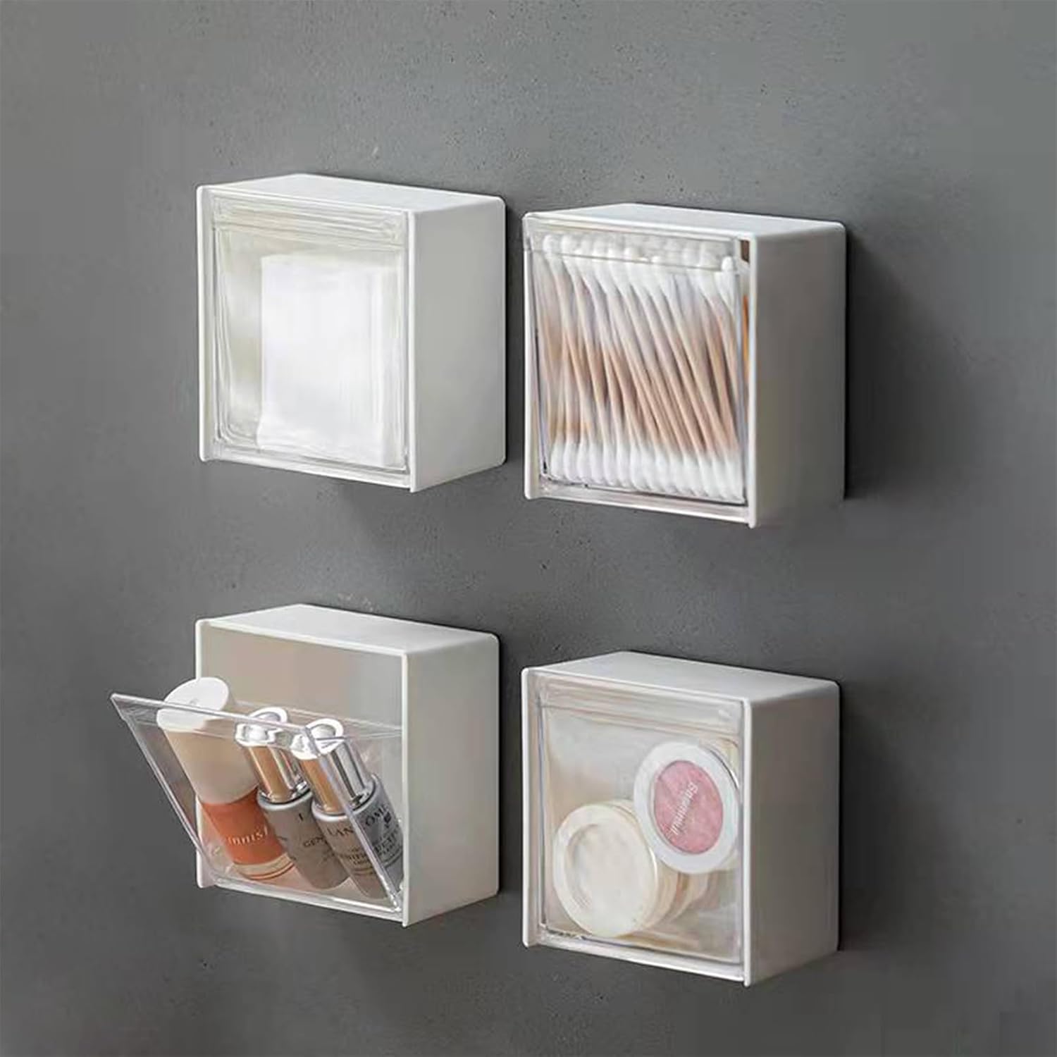 Wall Mounted Qtip Holder for Bathroom and Office
