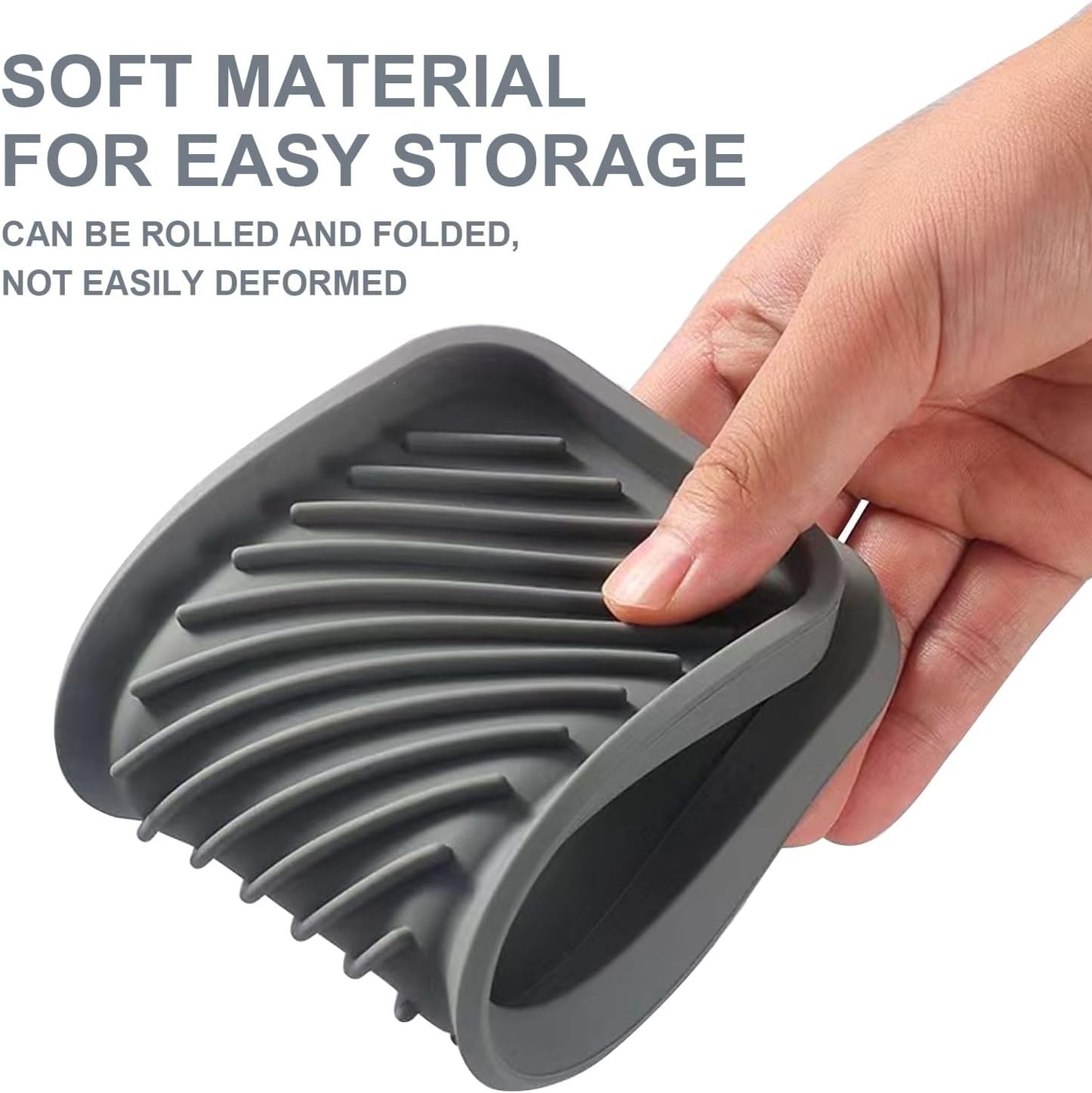 2 Pack Silicone Soap Dish Multipurpose Sink Organizer