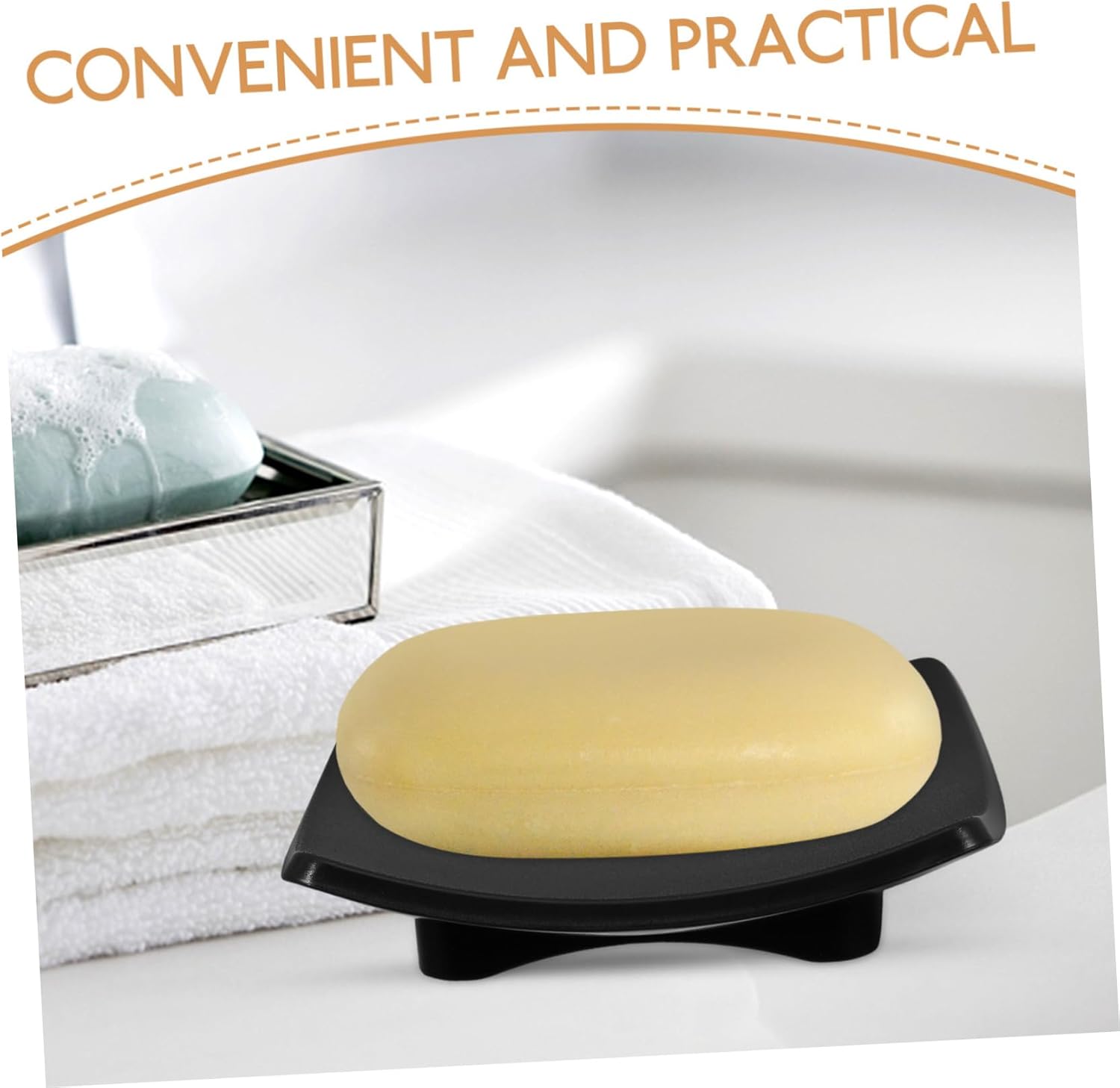LIFKOME Decorative Bar Soap Dish Holder for Bathroom