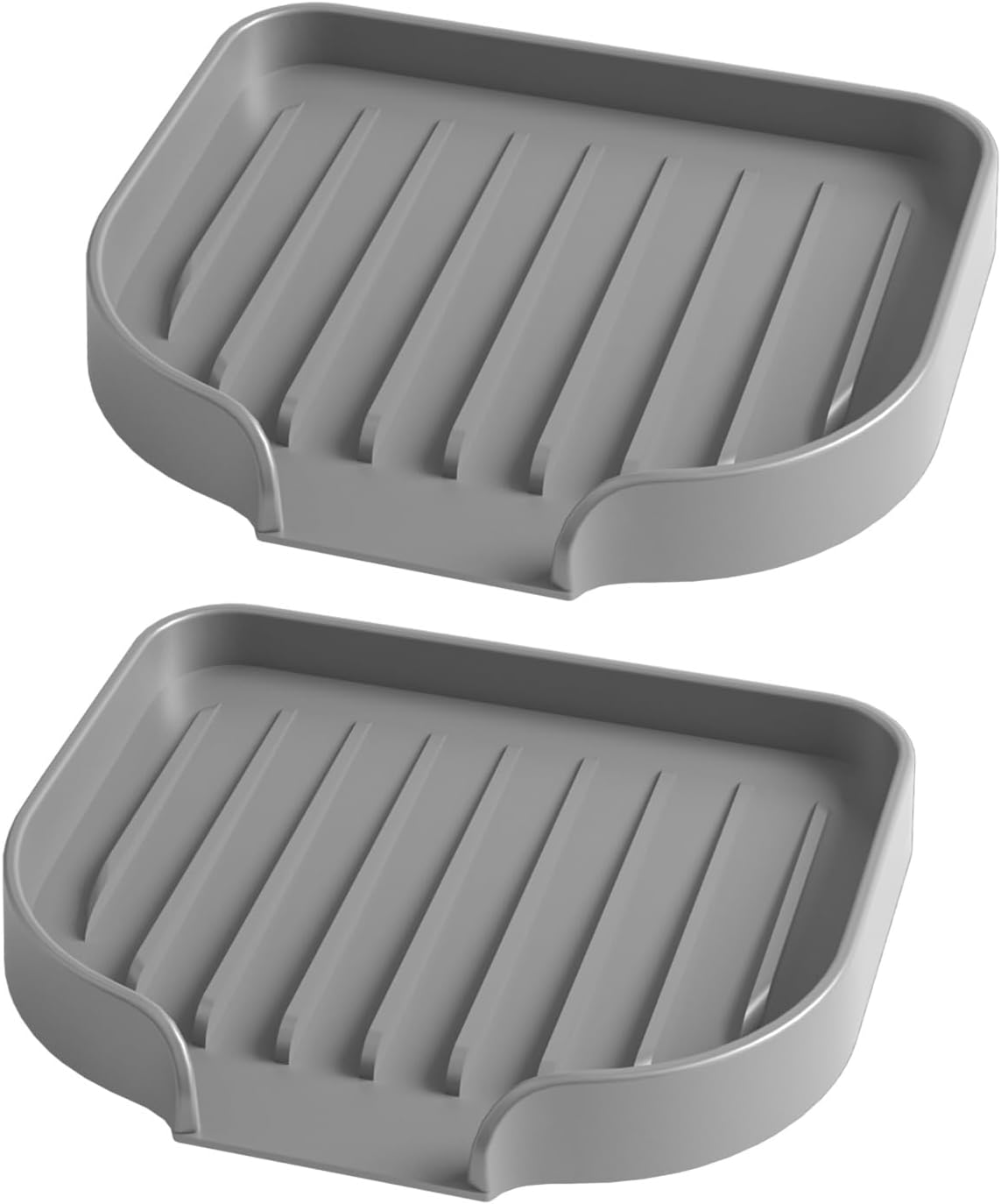 FyndAna Self Draining Soap Dish Gray