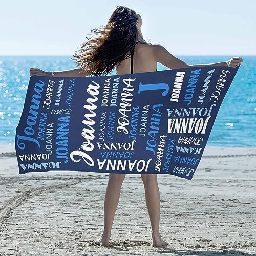 Artsadd Personalized Beach Towel for Kids Adults with Name