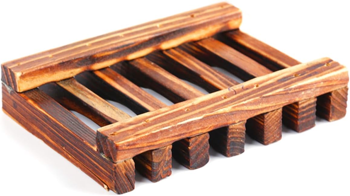 Anneome Bamboo Soap Holder Drainage Dish
