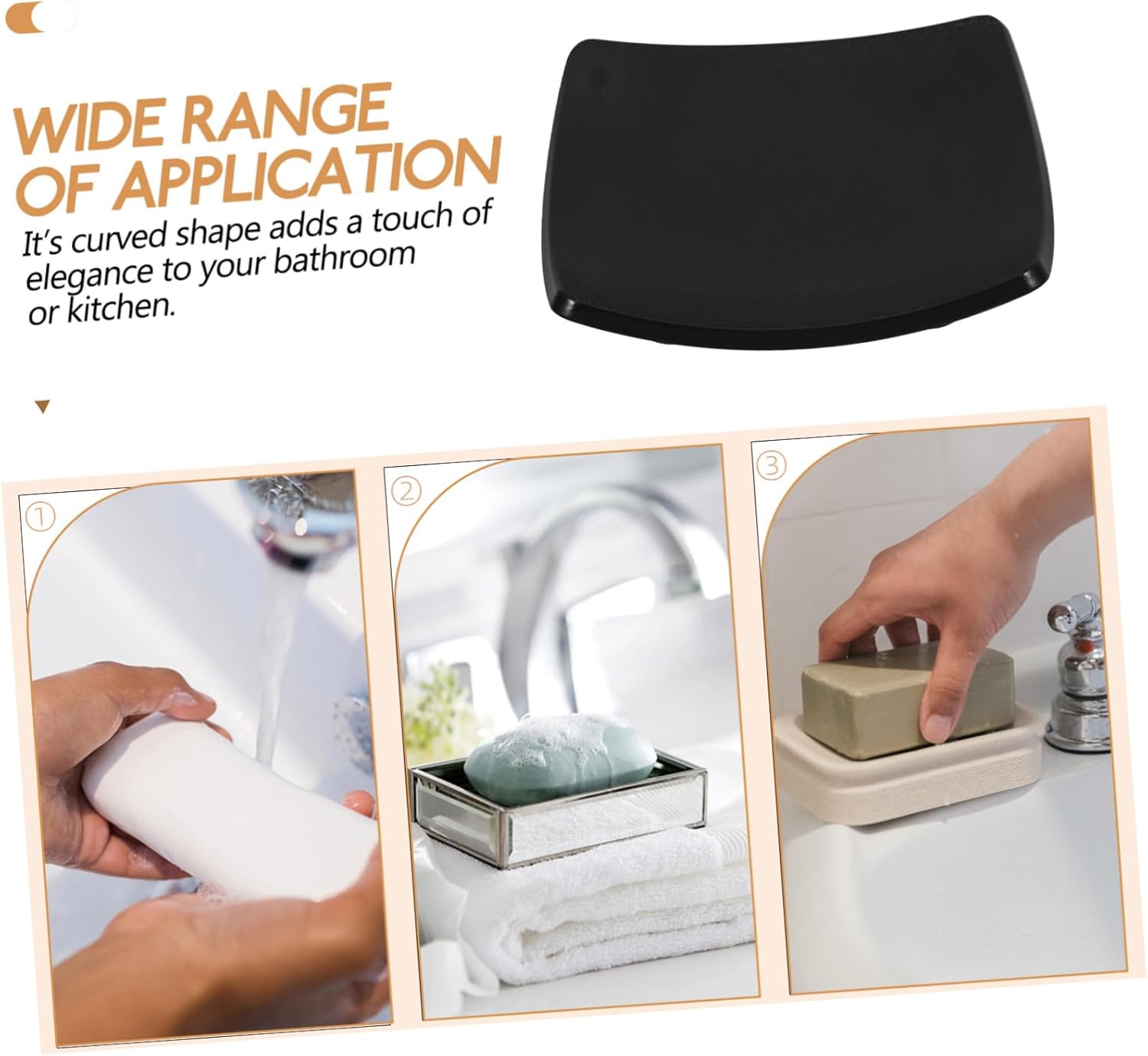 Luxshiny Reusable Bar Soap Holder Elegant Bathroom Drainage Tray