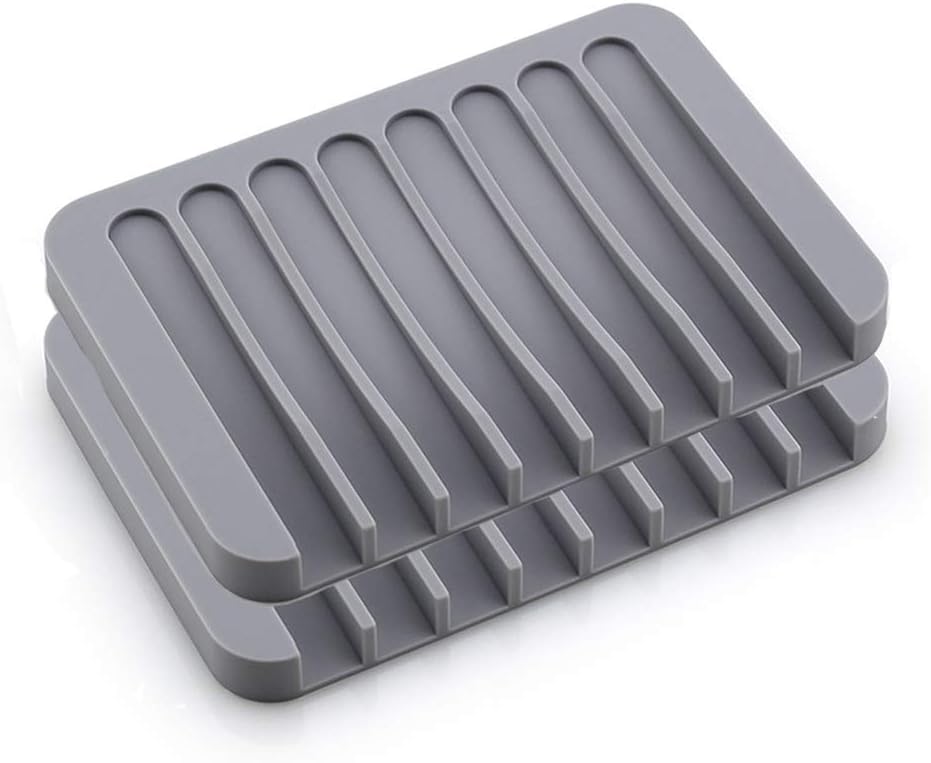 2 Pieces Automatic Drain Soap Dish Waterproof and Drop-Proof 1